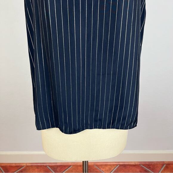 MELA PURDIE Blue Pin Stripe Tank Top Large - Picture 4 of 8